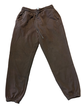 Fabletics Brown Fleece Joggers Cozy Lounge Athleisure Sweatpants - Size M